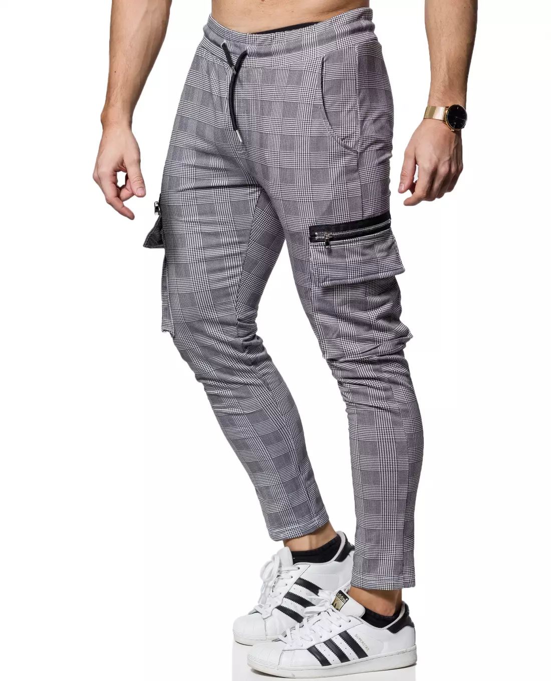 Nicklas Patterned Pants Gray Jerone